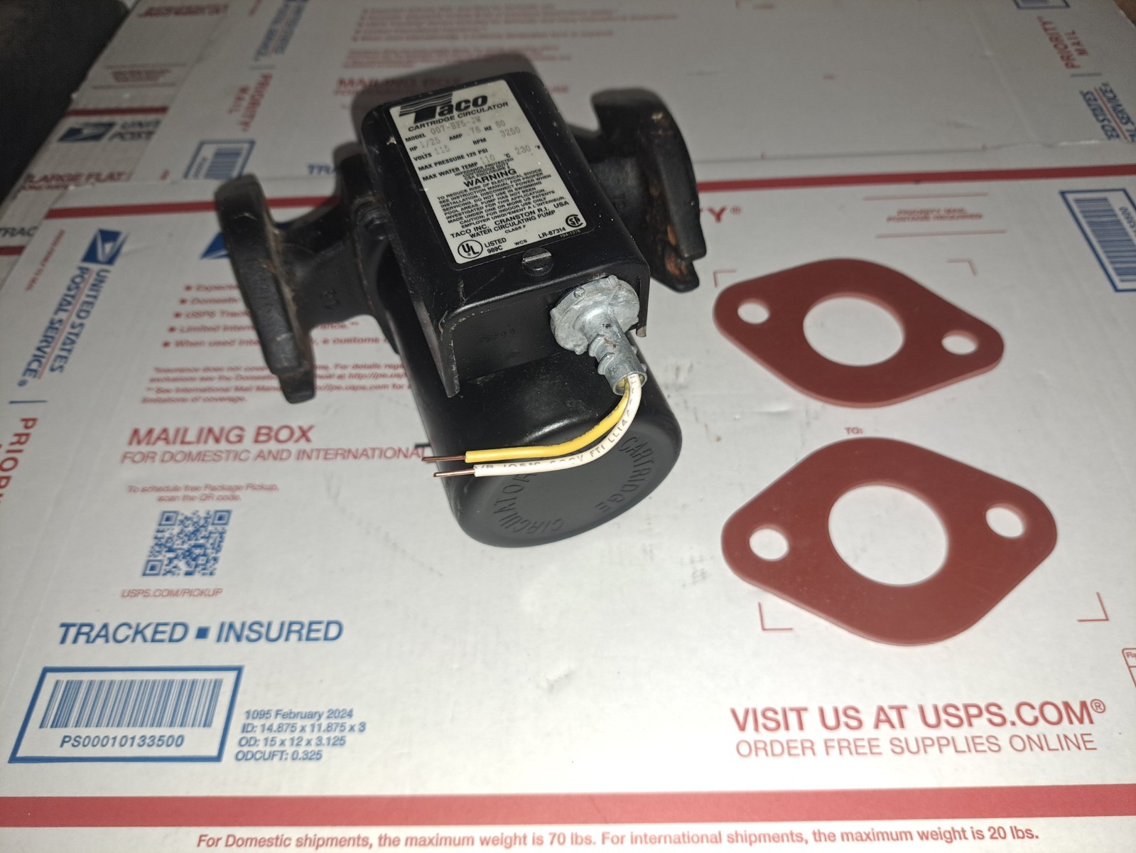 TACO 007-BF5-JW CARTRIDGE CIRCULATOR PUMP - Burnham Cast iron 007-F5 F4 F3