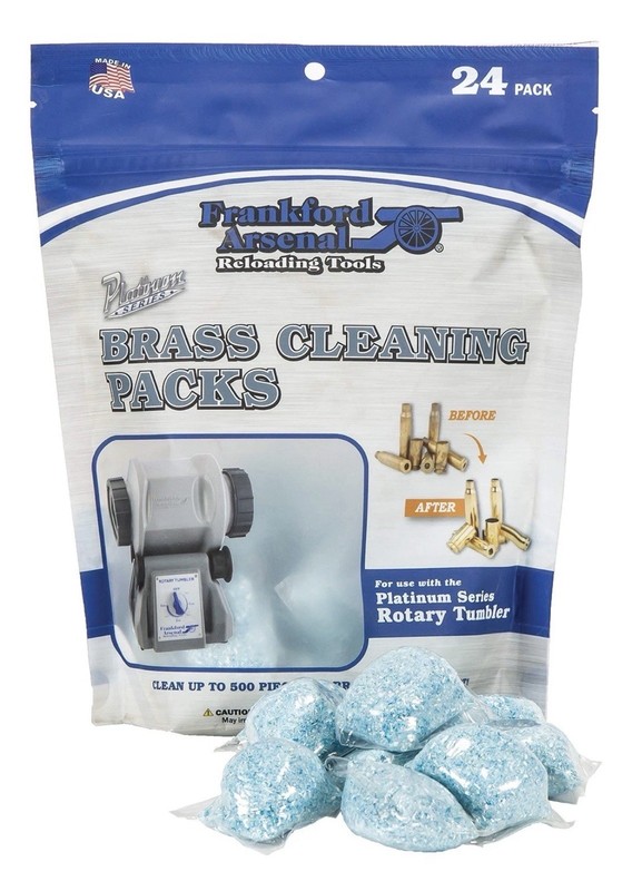 Frankford Arsenal Brass Cleaning Packs USA 24 Pods for Rotary Tumblers