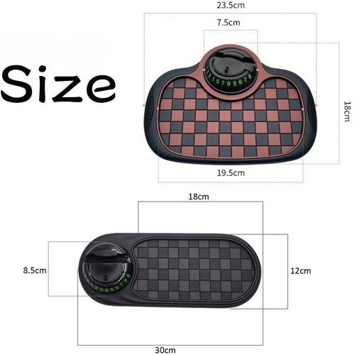 Multifunction Car Dashboard Anti-Slip Mat Auto Phone Holder & Parking Number - 第 7/7 張圖片
