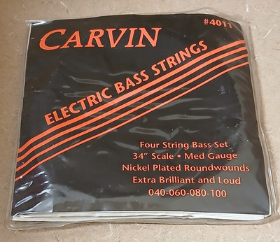 CARVIN  Electric Bass Guitar Strings #4011 Four String Bass Set 34'' 35 Med Guage