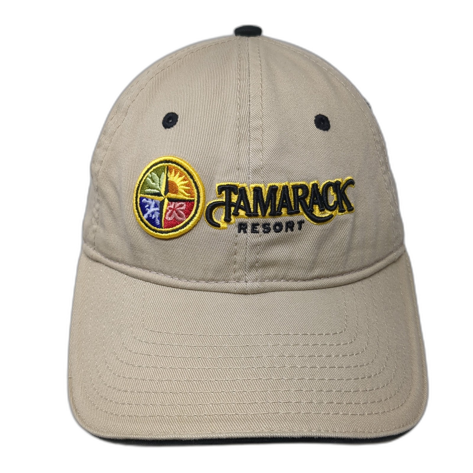 Tamarack Resort Strapback Hat Solid Beige One Siz… - image 1