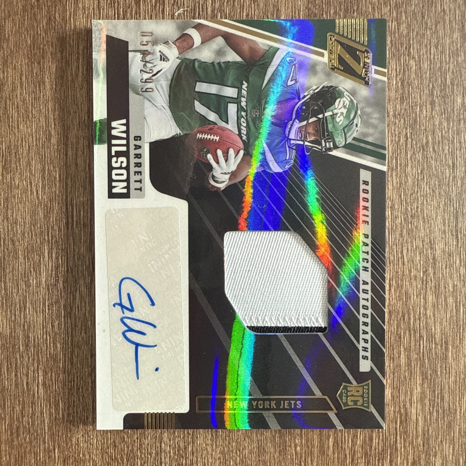 2022 Panini Zenith - Rookie Patch Autograph Garrett Wilson #206 54/299 