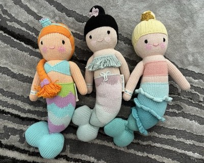 3 Cuddle + Kind Mermaid Hand-Knit Dolls, Skye, Isla And Luna