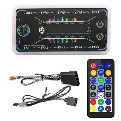 RGB Fan Controller 12cm Remote Control Computer Case PC Cooling Chassis g