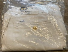 80s NOS GUESS Georges Marciano Vintage Button Women's White Pants Size 28 READ