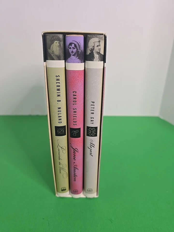 Eminent Lives Box Set HC Jane Austen Mozart Da Vinci Scudder Edition Near Fine Foto 4 de 4