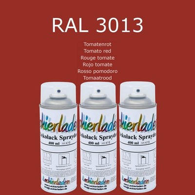 3 x Dekolack Spraydose 400 ml RAL 3013 Tomatenrot Tomato red Rouge tomate Rojo t
