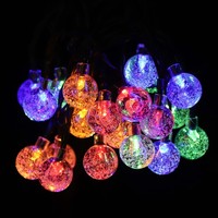 Salcar 5M Solar Lichterkette Led Kugellampe Kugel Solarleuchte Garten Deko Bunt