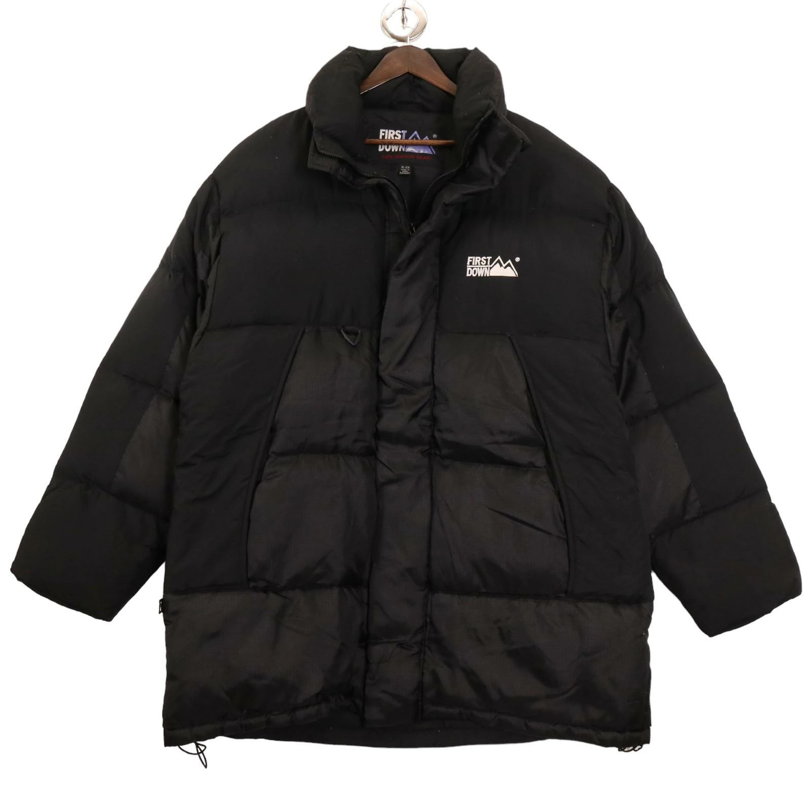 90's FIRST DOWN First Down Down Jacket Black (Men… - image 1