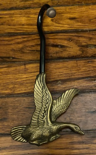 Flying Brass Goose Damper Pull Fireplace Flue Opener