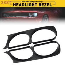 NEW Headlight Bezel For 2008-2014 Dodge Challenger Set of 4 Left and Right Side