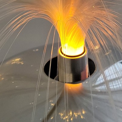 Fantasia Sunburst 4000 Fiber Optic Motion Lamp Chrome Vintage MCM