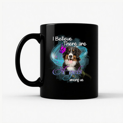Bernese Mountain Dog Mug Berner Dog Lover Memorial Gift Angels Among Us 11oz ...