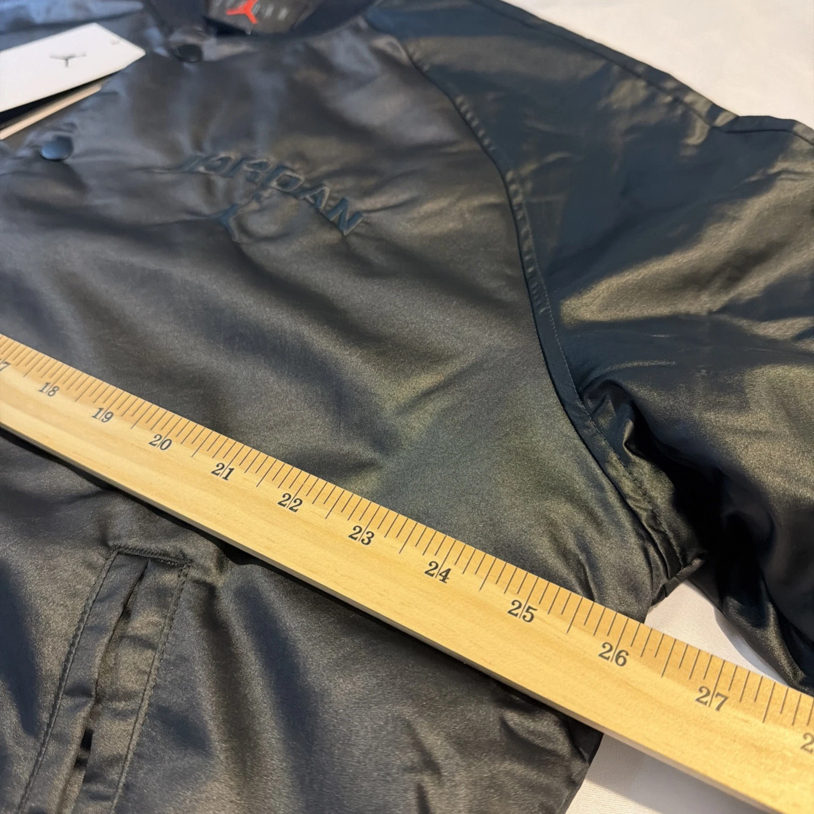 $150 Nike Air Jordan Bomber Jacket IF1947‑010 Men’s Sz L Black Lifestyle - product detail image 9