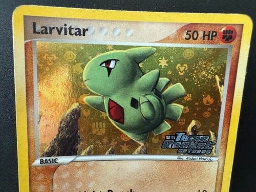Pokemon TCG EX Team Rocket Returns Larvitar 63/109 Stamped Reverse Holo LP - Picture 16 of 19