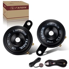 12V Compact Motorcycle Car Horn 110DB Waterproof High Low Tone Electric Part