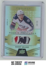 2016-17 Upper Deck Trilogy Rookie Premieres Auto Gold Sonny Milano /35 #112