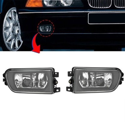 2x For Bmw E39 Z3 1997-2000 Pair Front Bumper Fog Light Lamp Housing Shell-black