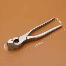 1Pcs Straight Head Leathercraft Flatten Plier, Leather Clamp Steel 38mm Width