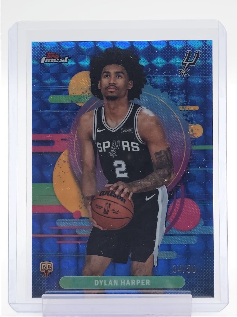DYLAN HARPER 2025-26 TOPPS FINEST UNCOMMON ROOKIE BLUE GEOMETRIC RC /50 Q5752
