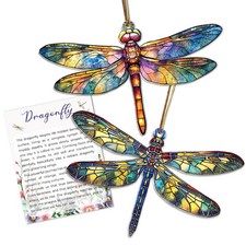 2PCS Dragonfly Gifts for Women, Meaningful Ornaments with Story Card, Christmas