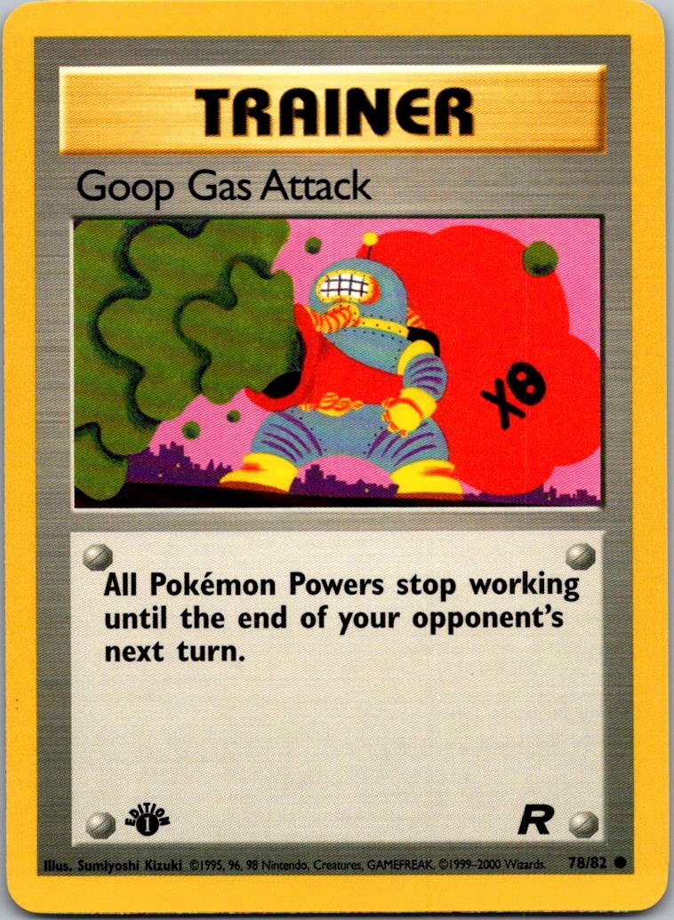 Goop Gas Attack 78/82 Common Team Rocket Pokemon 1st Edition Near Mint