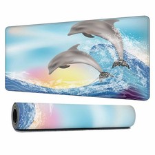 Y YIHANGBEST Two Dolphins Leaping Mouse 35.4 x 15.7 inches, dolphins