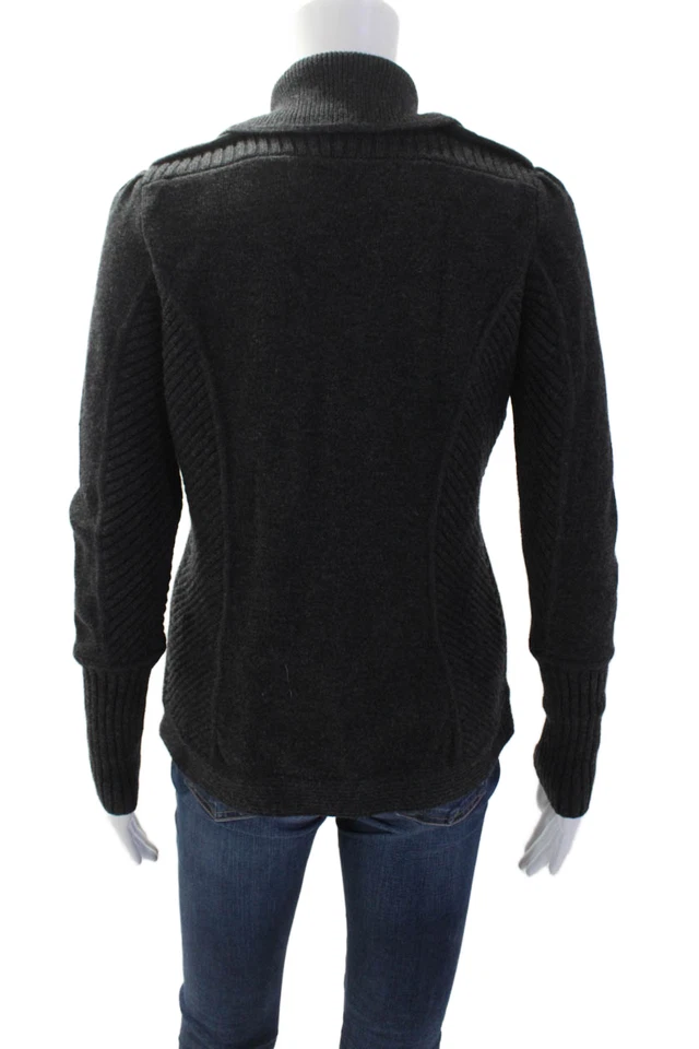 Cárdigan Diane Von Furstenberg Mujer Gris Oscuro Lana Cuello Botón Talla M Foto 3 de 4