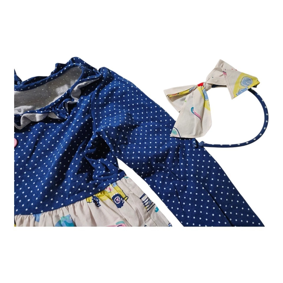 Vestido Eleanor Rose Niñas Días Escolares Diadema A Juego Talla 10/12 Foto 3 de 4