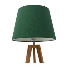Lampshade Dark Green Textured 100% Linen Tapered Empire Light Shade