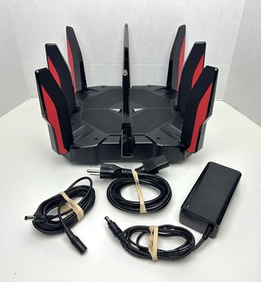 TP-LINK Archer AX11000 Tri-Band Wi-Fi 6 Gaming Router - Black/Red - TESTED/WORKS