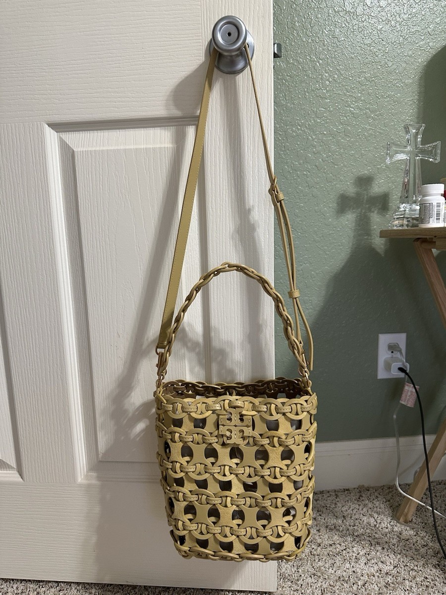 Tory Burch McGraw Die Cut Bucket Bag with Removable Pouch NWOT! | eBay