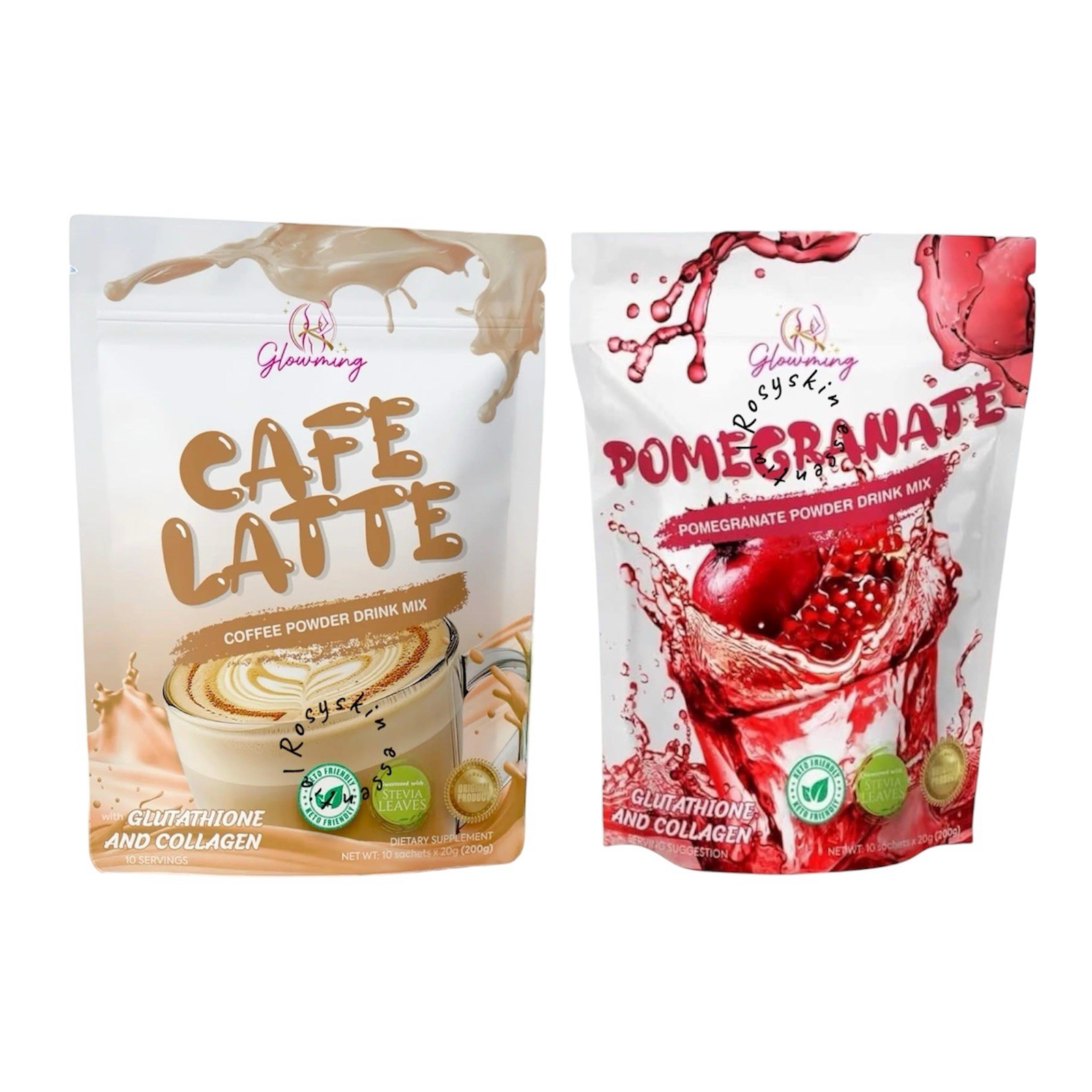 Cris Cosmetics Glowming - CAFE LATTE COFFEE & POMEGRENATE JU