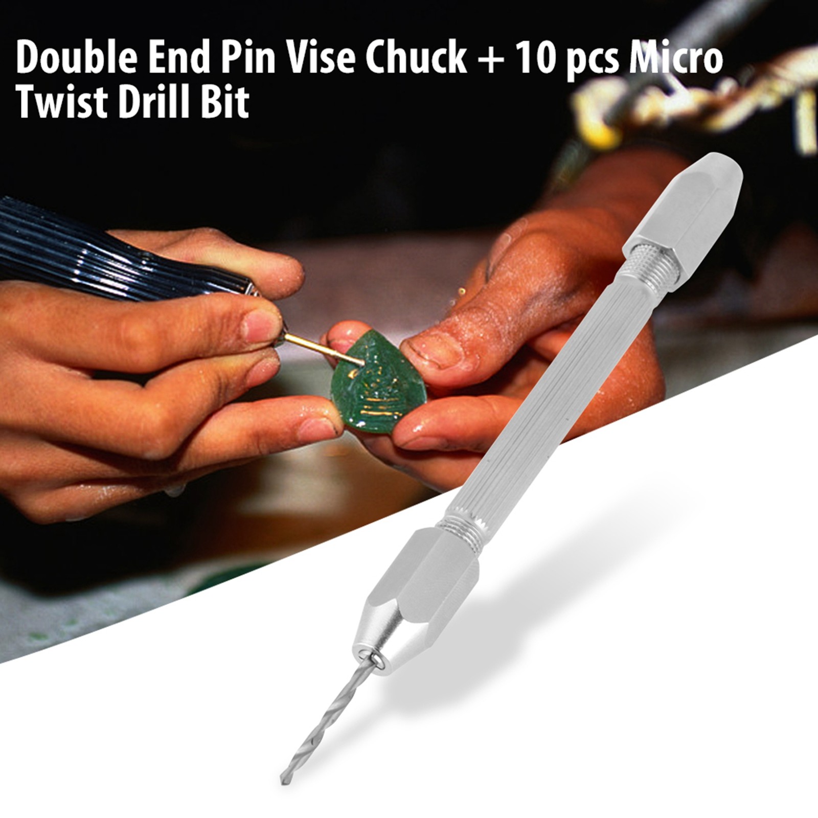 Pin Vise Hand Push Chuck For Jewelry Tool 10pcs Micro ZOK.