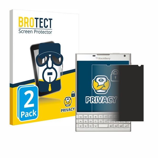 2X Blickschutz Folie FüR Blackberry Passport Displayschutz Privacy-image