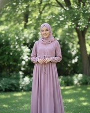 Soft Fabric Maxi Modest Dress