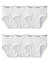 Fruit of the Loom 6 Men's Briefs Underwear White/Color Imperfect XL-2XL-3X-4X-5X