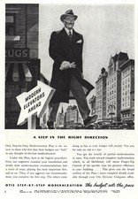 1938 Otis Elevator: Modern Elevators Ahead Vintage Print Ad
