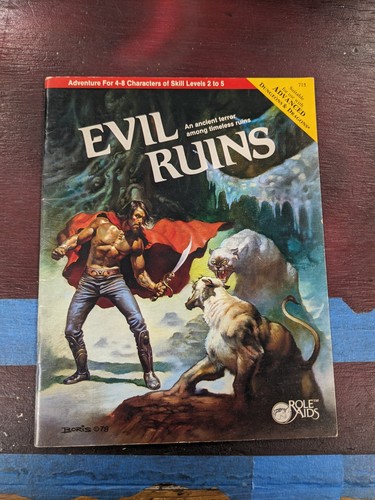 Evil Ruins Role Aids 713 Advanced Dungeons & Dragons Boris Vallejo Mayfair 1983 - Picture 1 of 4