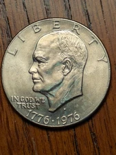 1776-1976 D Eisenhower Bicentennial Dollar - Double Die Reverse Error Coin (DDR)