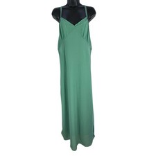 Madewell Green Layered Slip Midi Dress V Neck Size 12 Summer Vacation Comfort