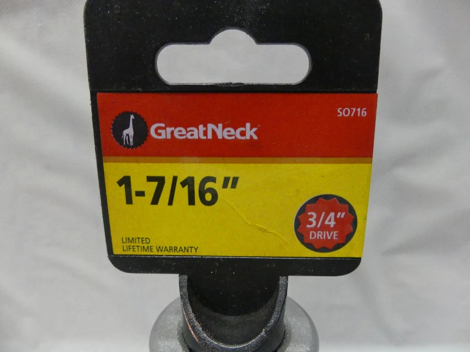 Great Neck S0716 1-7/16" Standard Socket - 3/4" Drive - 12 Point - ***NEW*** - Image 2 of 4