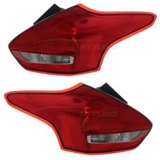 Ford Focus Rear Light Mk3 2014-2018 Hatchback Tail Lamp Lens Pair Left & Right