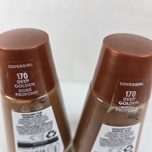 Base líquida Covergirl Clean #170 lote de 2 botellas de una fl oz Deep Golden - Imagen 7 de 7