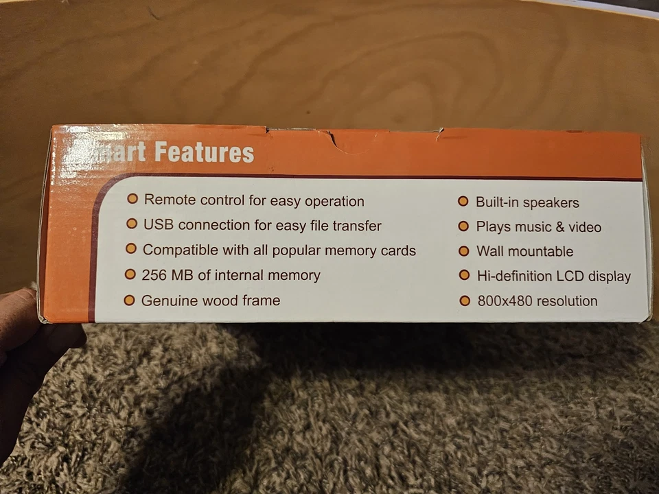 Smartparts Digital Picture Frame 7” Up To 2000 Pictures Wood Look - Image 3 of 4