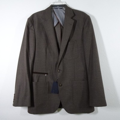 Hart Schaffner Marx Sport Jacket Men's 44R Size L Brown Executive Academia Prof