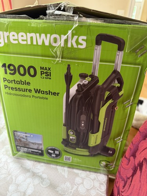 #ad Greenworks 1900 PSI 1.2 GPM Cold Water Electric Pressure washer with Spray Tips $150.00