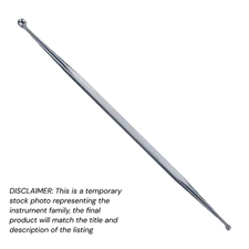 20x Jansen Ear Curettes, Dbl End, 7", Sharp Round Cups, Small (2.5x2.5/3x3 mm)