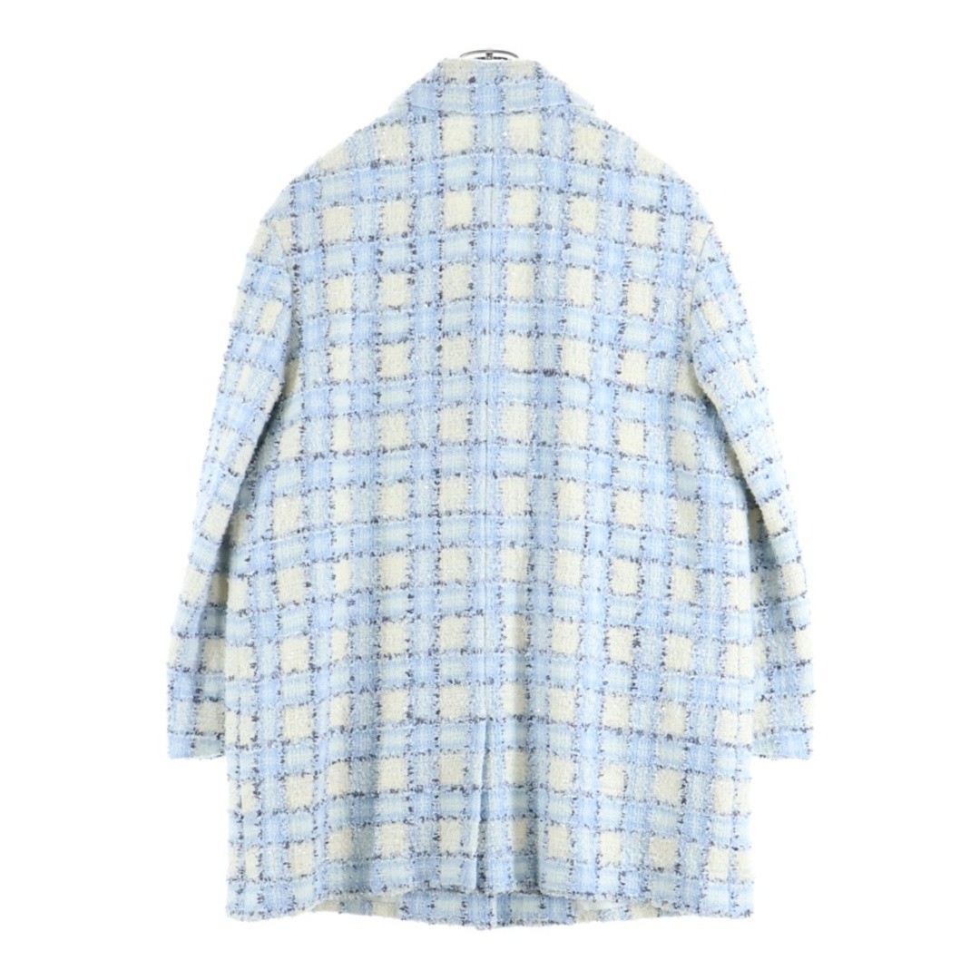 CHANEL 22AW Coco Mark Button Glitter Sequin Fancy Tweed Plaid Tailored Used 2058 thumbnail 2