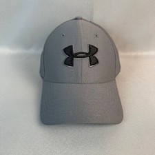 Under Armour Blitzing 3.0 Fitted Hat Mens M/L Gray/Black Cap New NWT